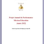 Projet Annuel de Performance Mission Education (2022)
